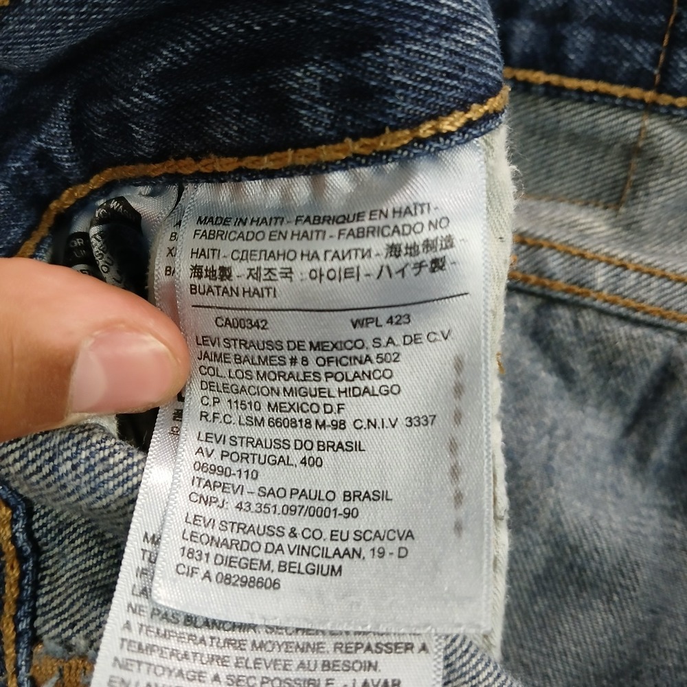 Levi's 501 Original Fit Jeans Womens 29x30 Blue Distressed Mid Rise Straight Leg - Picture 5 of 13